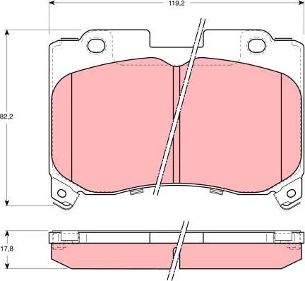 TRW GDB3106 - Kit de plaquettes de frein, frein à disque cwaw.fr