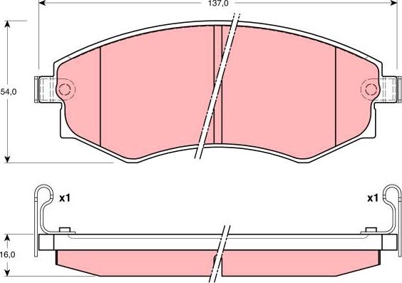 TRW GDB3101DT - Kit de plaquettes de frein, frein à disque cwaw.fr