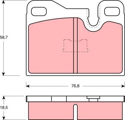 TRW GDB310 - Kit de plaquettes de frein, frein à disque cwaw.fr