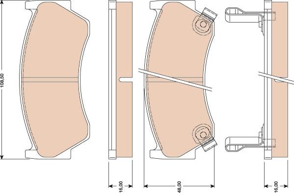 TRW GDB3114 - Kit de plaquettes de frein, frein à disque cwaw.fr