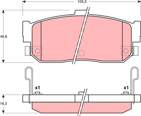 TRW GDB3111 - Kit de plaquettes de frein, frein à disque cwaw.fr