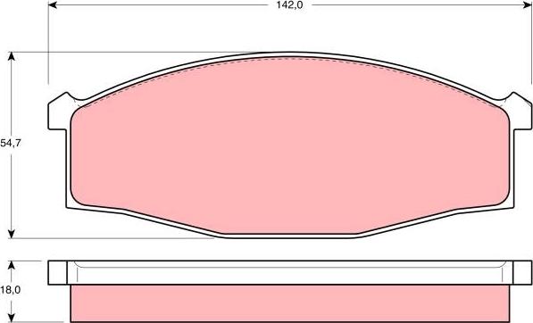 TRW GDB3117 - Kit de plaquettes de frein, frein à disque cwaw.fr