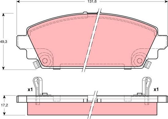 TRW GDB3189 - Kit de plaquettes de frein, frein à disque cwaw.fr