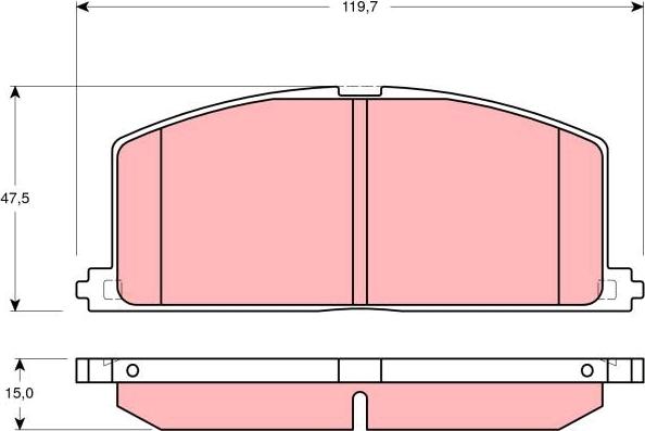 TRW GDB3184 - Kit de plaquettes de frein, frein à disque cwaw.fr