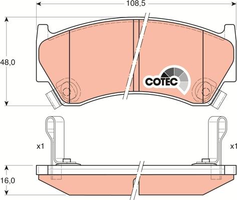 TRW GDB3180 - Kit de plaquettes de frein, frein à disque cwaw.fr