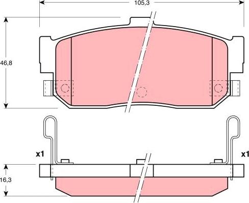 TRW GDB3181 - Kit de plaquettes de frein, frein à disque cwaw.fr