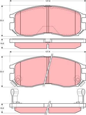 TRW GDB3133 - Kit de plaquettes de frein, frein à disque cwaw.fr