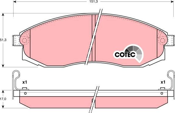 TRW GDB3124DT - Kit de plaquettes de frein, frein à disque cwaw.fr