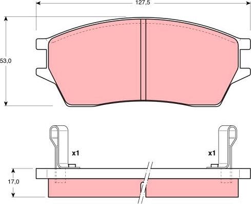 TRW GDB3128 - Kit de plaquettes de frein, frein à disque cwaw.fr