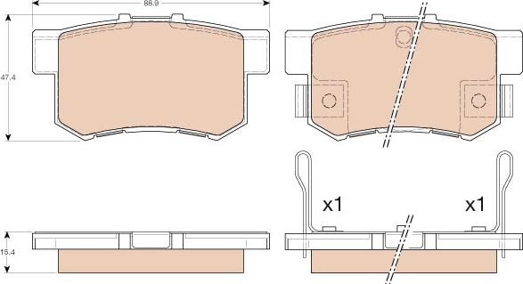 TRW GDB3175AT - Kit de plaquettes de frein, frein à disque cwaw.fr