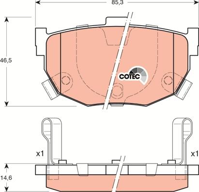 TRW GDB3170 - Kit de plaquettes de frein, frein à disque cwaw.fr