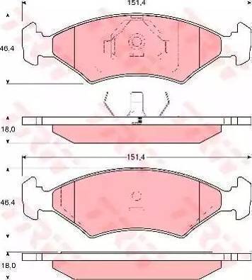 BOSCH 986466402 - Kit de plaquettes de frein, frein à disque cwaw.fr