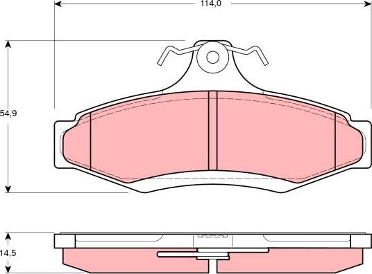 TRW GDB3172 - Kit de plaquettes de frein, frein à disque cwaw.fr