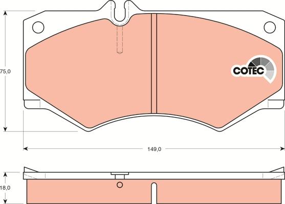 TRW GDB317 - Kit de plaquettes de frein, frein à disque cwaw.fr