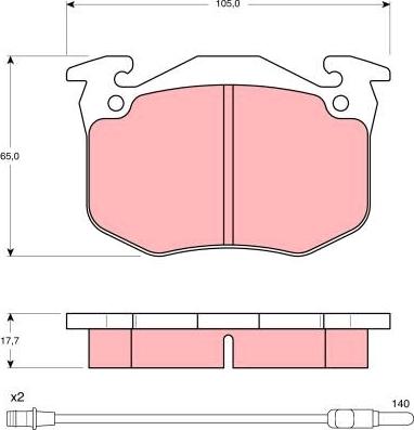 TRW GDB386 - Kit de plaquettes de frein, frein à disque cwaw.fr