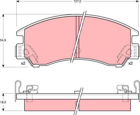 TRW GDB380 - Kit de plaquettes de frein, frein à disque cwaw.fr