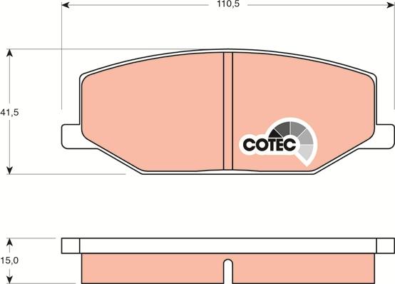 TRW GDB383DT - Kit de plaquettes de frein, frein à disque cwaw.fr