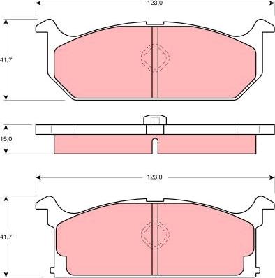 TRW GDB382 - Kit de plaquettes de frein, frein à disque cwaw.fr