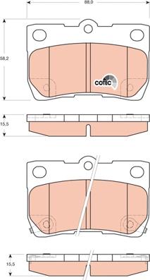 TRW GDB3399 - Kit de plaquettes de frein, frein à disque cwaw.fr