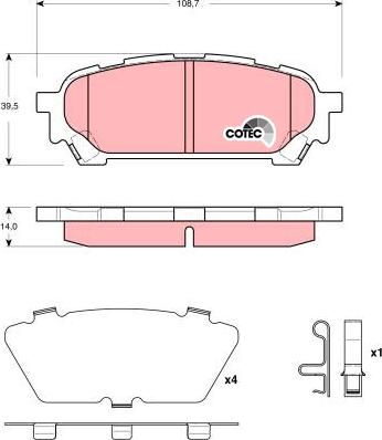 TRW GDB3395DT - Kit de plaquettes de frein, frein à disque cwaw.fr