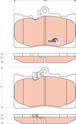 TRW GDB3398 - Kit de plaquettes de frein, frein à disque cwaw.fr