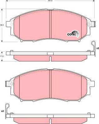 TRW GDB3392 - Kit de plaquettes de frein, frein à disque cwaw.fr