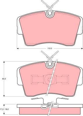 TRW GDB339 - Kit de plaquettes de frein, frein à disque cwaw.fr