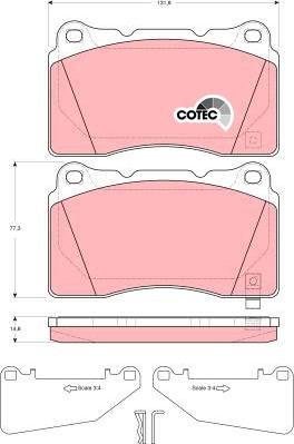 TRW GDB3349 - Kit de plaquettes de frein, frein à disque cwaw.fr