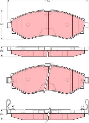 TRW GDB3345 - Kit de plaquettes de frein, frein à disque cwaw.fr