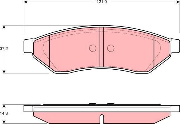 TRW GDB3346 - Kit de plaquettes de frein, frein à disque cwaw.fr