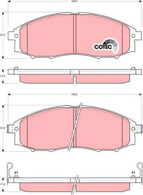 TRW GDB3340 - Kit de plaquettes de frein, frein à disque cwaw.fr