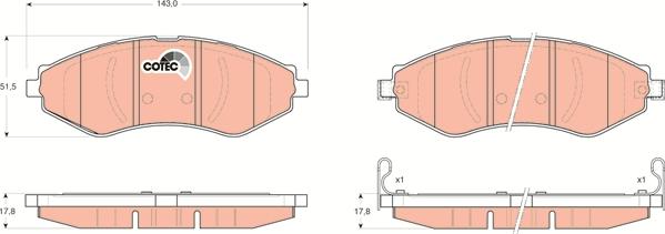 TRW GDB3347 - Kit de plaquettes de frein, frein à disque cwaw.fr