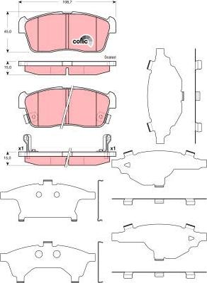 TRW GDB3359 - Kit de plaquettes de frein, frein à disque cwaw.fr