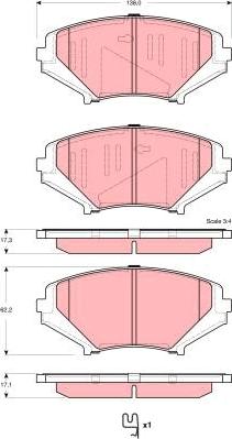 TRW GDB3356 - Kit de plaquettes de frein, frein à disque cwaw.fr