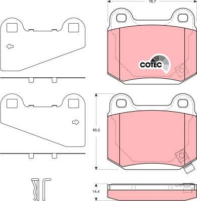 TRW GDB3350 - Kit de plaquettes de frein, frein à disque cwaw.fr