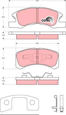 TRW GDB3358 - Kit de plaquettes de frein, frein à disque cwaw.fr