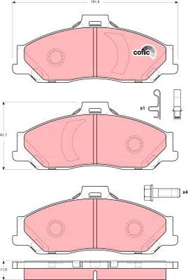 TRW GDB3353AT - Kit de plaquettes de frein, frein à disque cwaw.fr