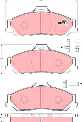 TRW GDB3353 - Kit de plaquettes de frein, frein à disque cwaw.fr