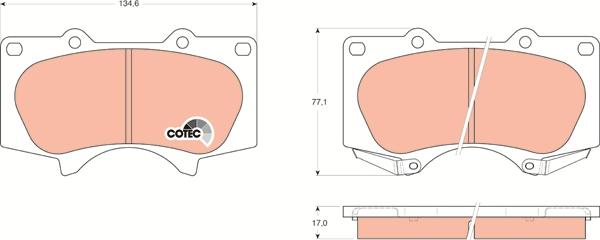 TRW GDB3364DT - Kit de plaquettes de frein, frein à disque cwaw.fr