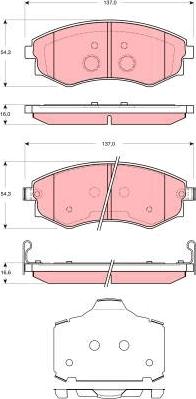 TRW GDB3365 - Kit de plaquettes de frein, frein à disque cwaw.fr