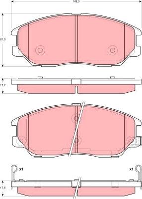 TRW GDB3360 - Kit de plaquettes de frein, frein à disque cwaw.fr