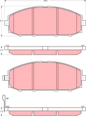 TRW GDB3361 - Kit de plaquettes de frein, frein à disque cwaw.fr