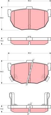 TRW GDB3368 - Kit de plaquettes de frein, frein à disque cwaw.fr