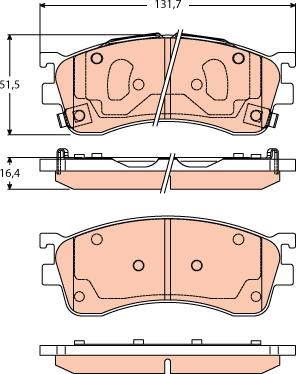 TRW GDB3304 - Kit de plaquettes de frein, frein à disque cwaw.fr