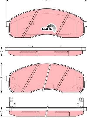 TRW GDB3301 - Kit de plaquettes de frein, frein à disque cwaw.fr