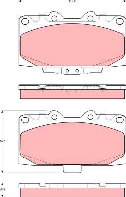 TRW GDB3307 - Kit de plaquettes de frein, frein à disque cwaw.fr