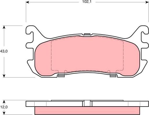 TRW GDB3319 - Kit de plaquettes de frein, frein à disque cwaw.fr