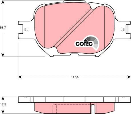 TRW GDB3316 - Kit de plaquettes de frein, frein à disque cwaw.fr