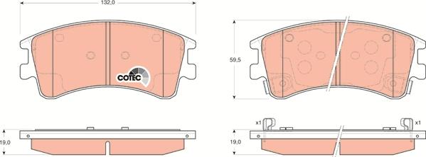 TRW GDB3310 - Kit de plaquettes de frein, frein à disque cwaw.fr