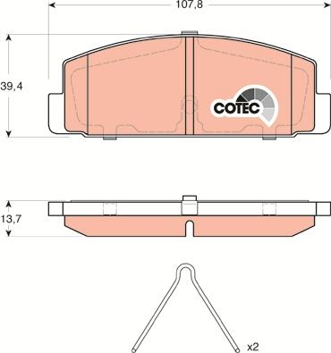 TRW GDB3311 - Kit de plaquettes de frein, frein à disque cwaw.fr